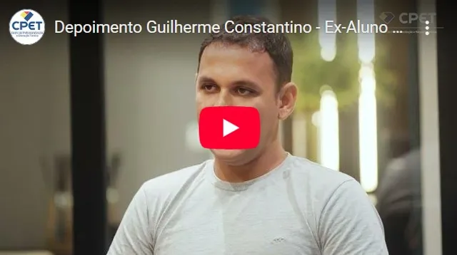 Capa do depoimento do aluno Guilherme